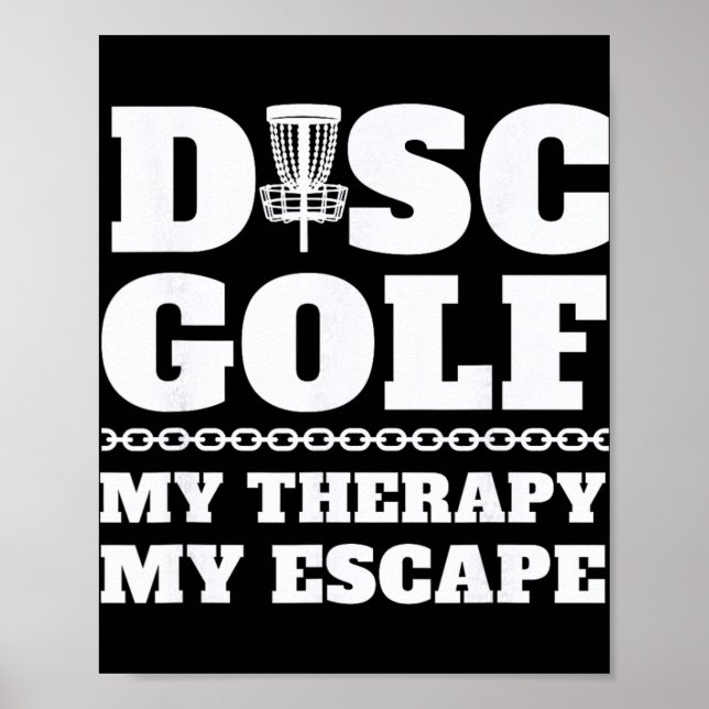Poster Disco Golfe Minha Terapia Minha Fuga Engraçado  (Frente)