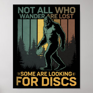 Poster Disco Golfe Sasquatch Pé Grande Discóbolo Engraçad
