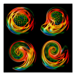 Pôster Disco holográfico #1 uma manipulação abstrata d