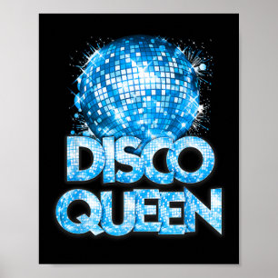 Poster Disco Queen - Anos setenta Vintage da Disco Themed