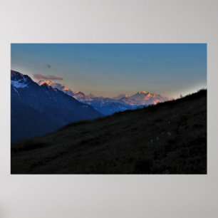 Poster Disco sobre os Alpes suíços