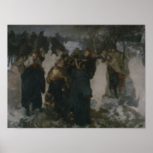 Pôster Discurso antes da batalha de Leuthen, 1858
