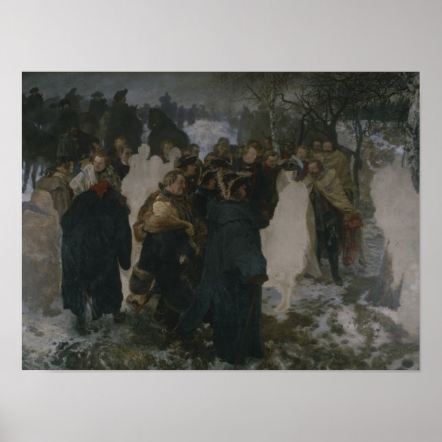 Pôster Discurso antes da Batalha de Leuthen, 1858 (Frente)