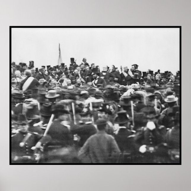 Poster Discurso de Abe Lincoln em Gettysburg: Fim da Guer (Frente)