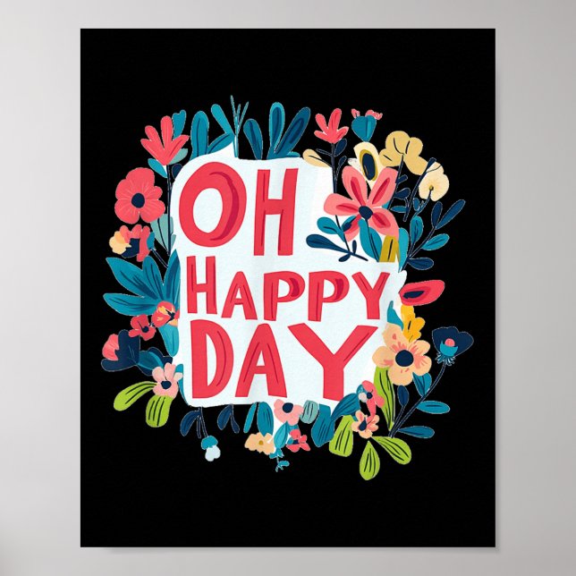 Poster Discurso Emblemático de Dia Feliz Engraçado para M (Frente)