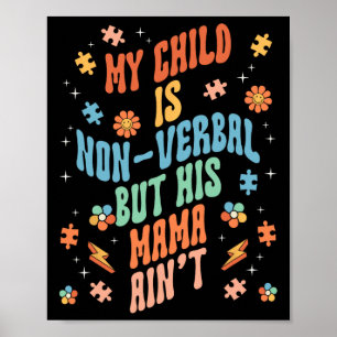 Poster Discurso Não Verbyl Autista Sem Falar