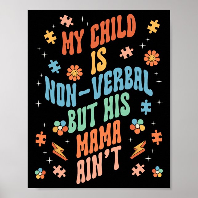 Poster Discurso Não Verbyl Autista Sem Falar (Frente)