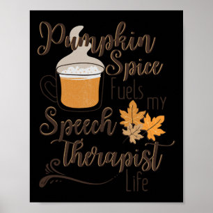 Poster Discurso Terapeuta Pumpkin Spice Latte SLP Cai