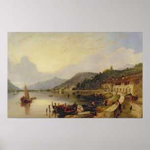 Poster d'Iseo de Lago, Italia