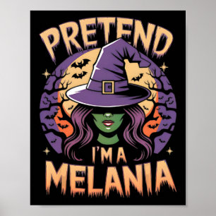 Poster Disfarce de Melania Fácil Fantasia de Halloween Tr