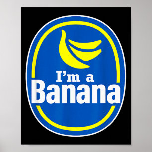 Poster Disfarce Engraçado de Banana para o Halloween Frut