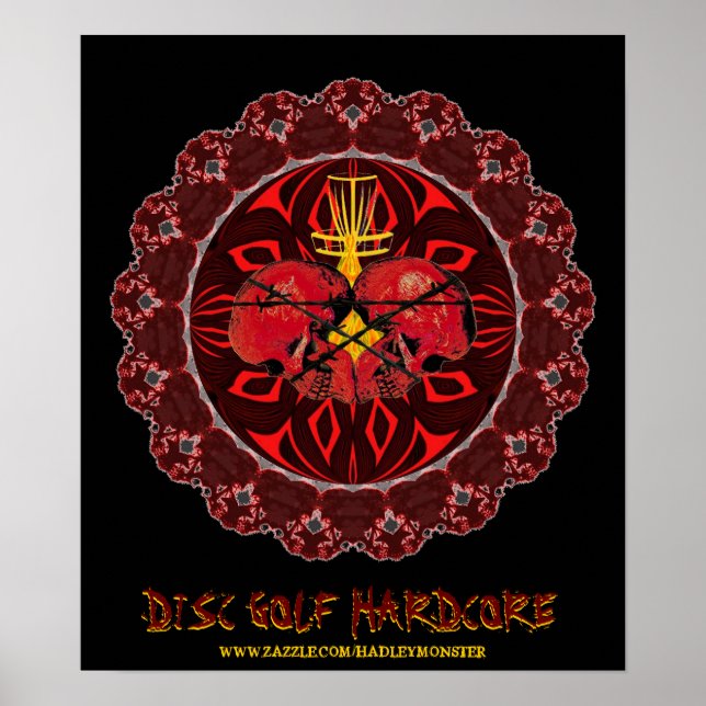 POSTER DISK GOLF HARDCORE (Frente)