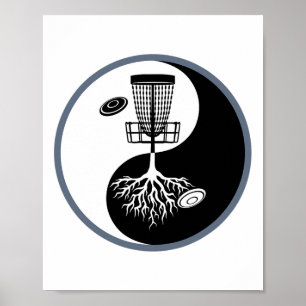 Poster Disk Golf S for Men Women - Yin Yang
