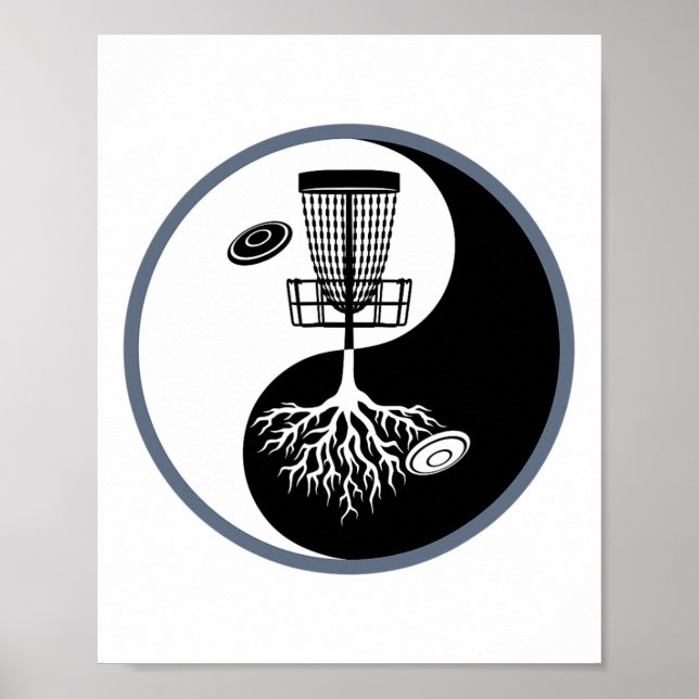 Poster Disk Golf S for Men Women - Yin Yang (Frente)