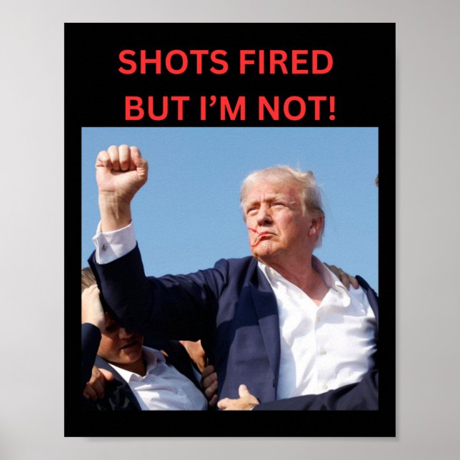 Poster Disparado! Presidente Trump (Frente)