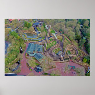 Poster Disparo de Drone do Wicker Man   Alton Towers Reso