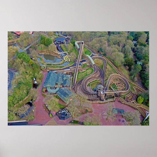 Poster Disparo de Drone do Wicker Man | Alton Towers Reso (Frente)