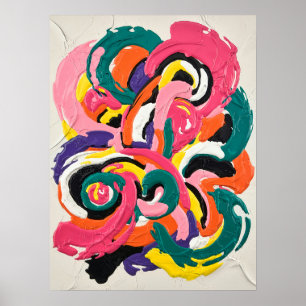 Poster Disparo de espiral vibrante - Textura de Abstrato