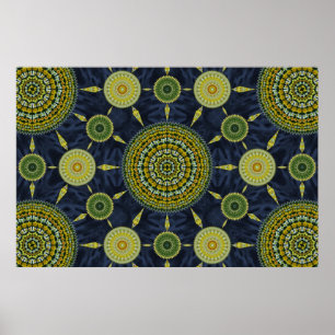 Poster Disposição da mandala do Daffodil