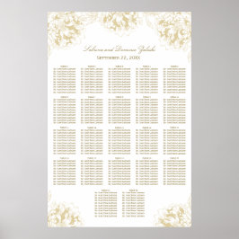 Poster Disposição de Assentos de Casamento Elegante em Do