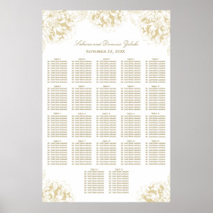 Poster Disposição de Assentos de Casamento Elegante em Do