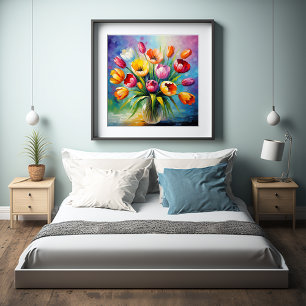 Poster Disposição Floral de Radiação Tulip