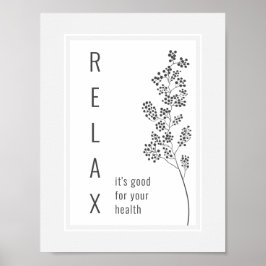 Poster Disposição Motivacional Floral Relax