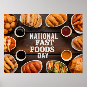 Poster Disseminação rápida de Comida com molhos