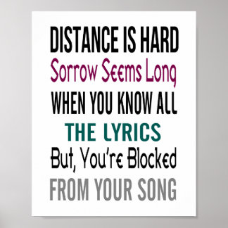 Pôster Distance  (standard picture frame size)