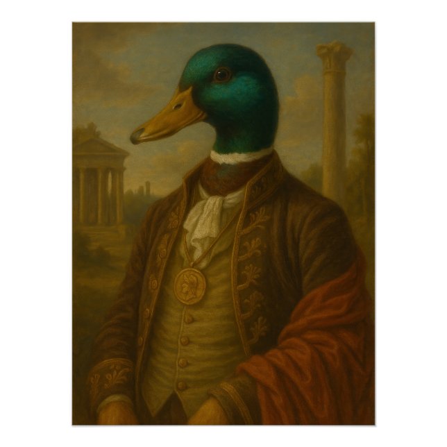 Pôster Distinguished Mallard Gentleman Portrait (Frente)