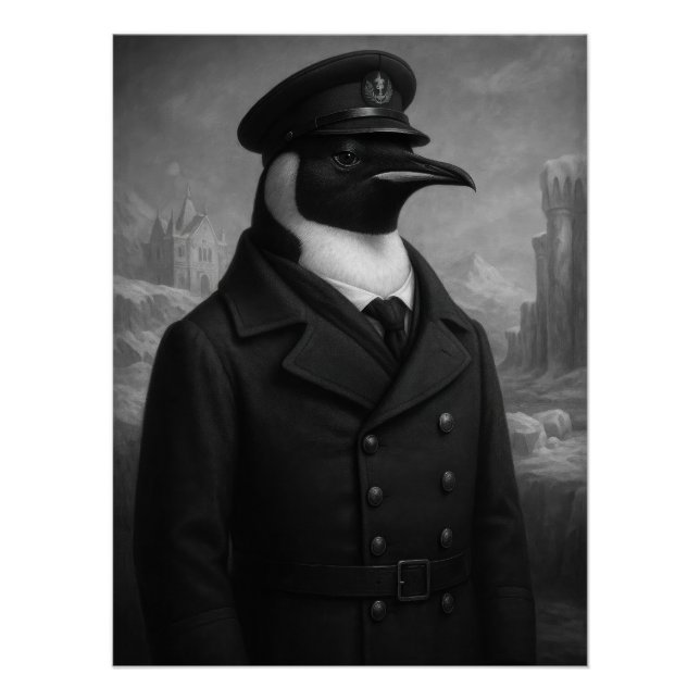 Pôster Distinguished Penguin Captain Portrait (Frente)