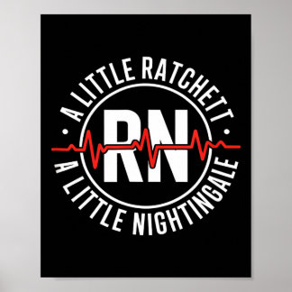 Poster Distintivo de enfermeira rouxinol ratchet engraçad