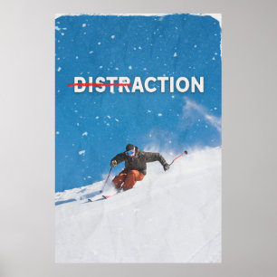 Poster Distração (Ação). Motivacional