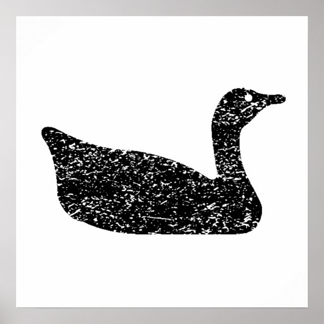 Poster Distressed Goose Silhouette (Frente)
