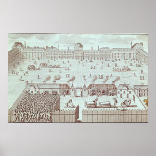 Pôster Distribuição do pão no quiosque de Tuileries