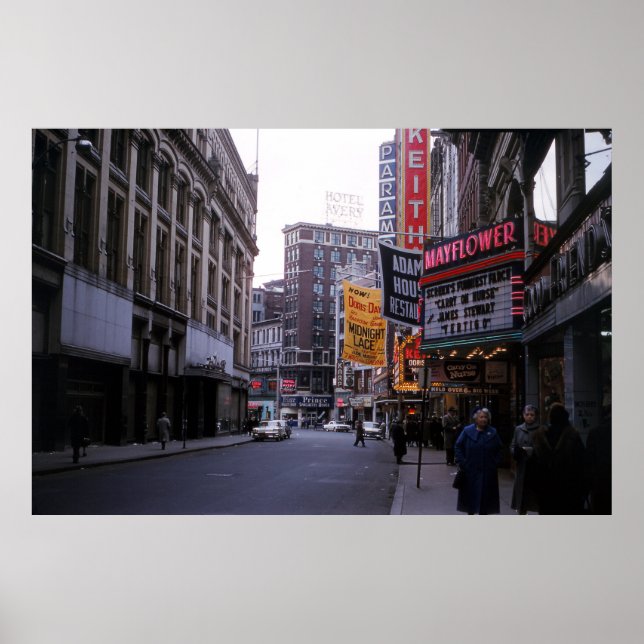 Poster Distrito de Teatro de Boston em 1960 (Frente)