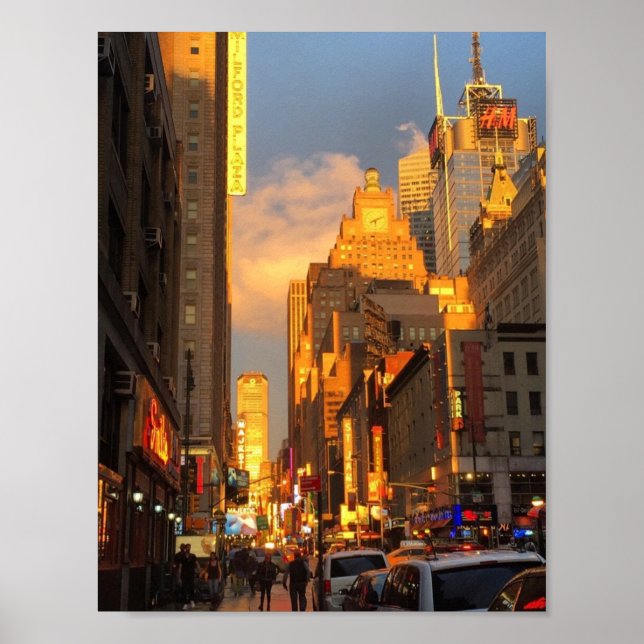 Pôster Distrito de Teatro de Broadway de Nova Iorque (Frente)