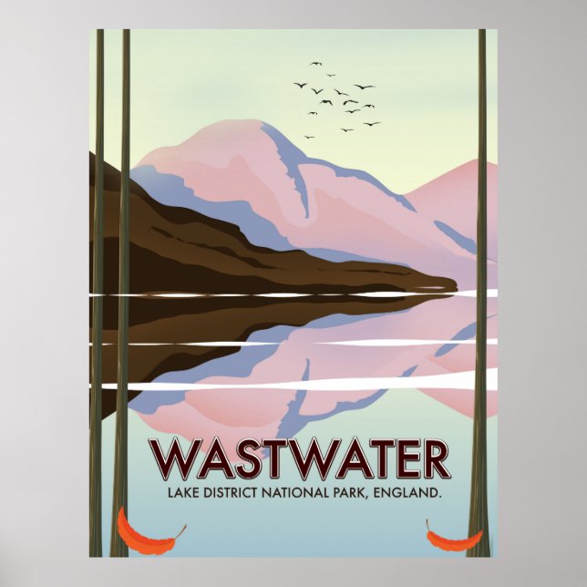 Poster distrito de Wastwater Lake england (Frente)