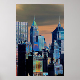 Poster Distrito financeiro de Manhattan