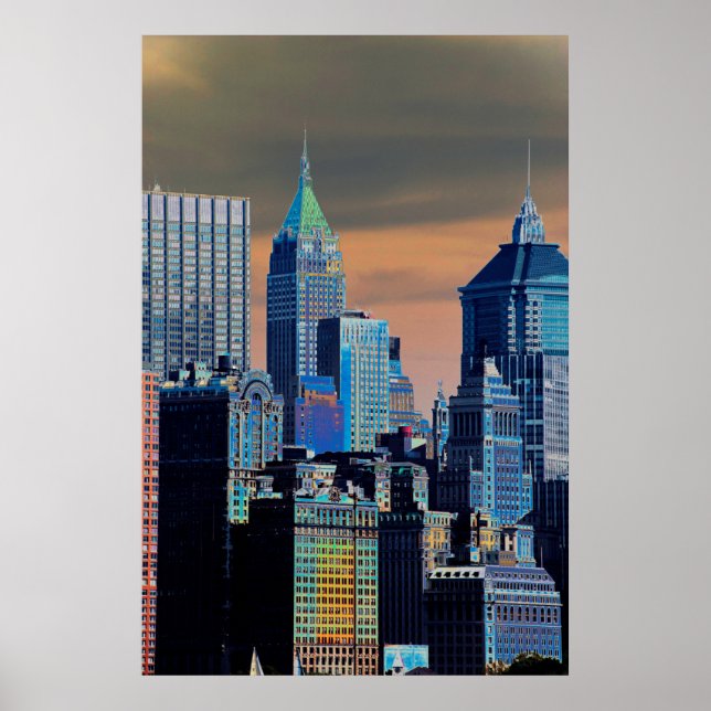 Poster Distrito financeiro de Manhattan (Frente)