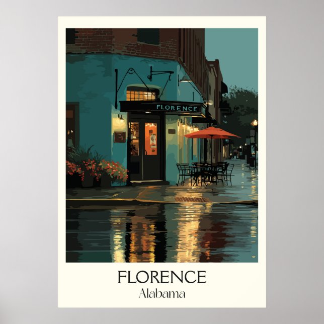 Poster Distrito Histórico de Florence Alabama (Frente)