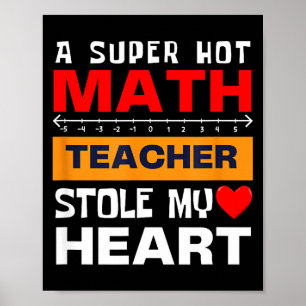 Poster Ditado de matemática vintage super quente humor co