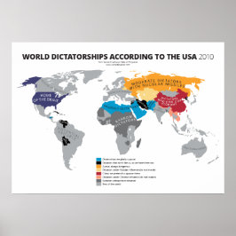 Poster Ditadura mundial de acordo com os EUA