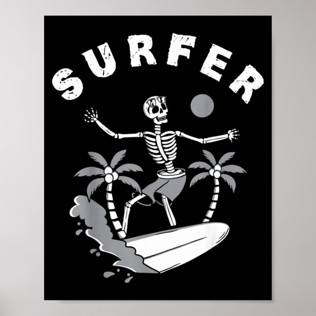 Poster Dito de Prancha de Surfista Surf Surfing (Frente)