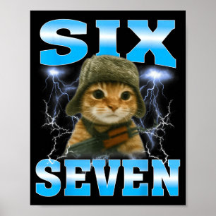 Poster Dito engraçado 67 Gatos Sobrevivente de Dor de Bar