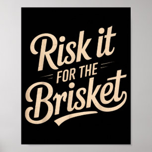 Poster Dito Engraçado Arriscar Pelo Brisket Piada De Chur