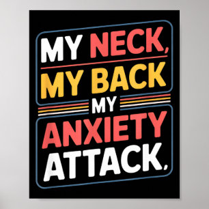 Poster Dito engraçado meu pescoço minhas costas meu ataqu