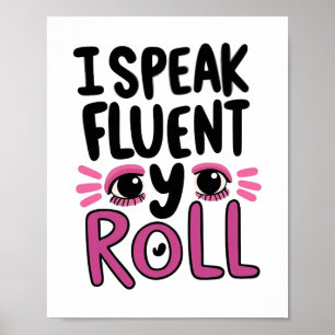 Poster Dito Engraçado Rosa Sarcástico