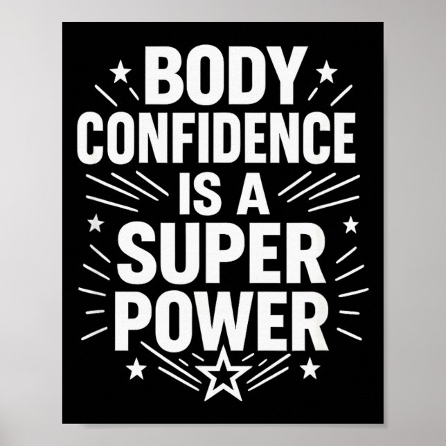 Poster Dito Motivacional de Confiança Corporal  (Frente)
