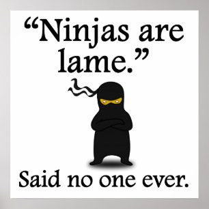 Pôster Dito ninguém nunca: Ninjas é coxo
